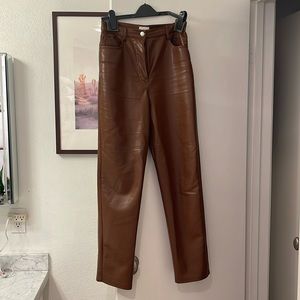 Aritzia Size 6 Melina Leather Pant